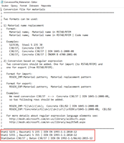 Konverzní tabulka otevřená v editoru