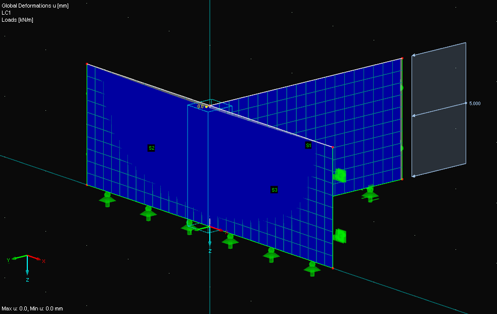 Přenos tlakové síly na stěnu