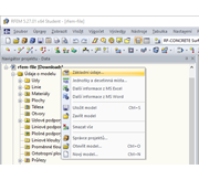 Otevření základních údajů prostřednictvím místní nabídky souboru