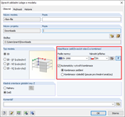 Dialog se základními údaji modelu
