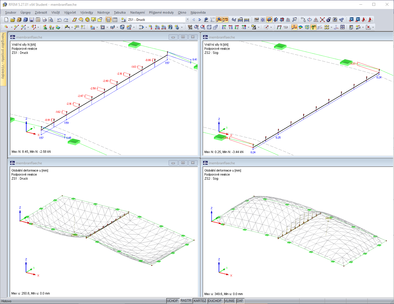 Účinek modelování kontaktu