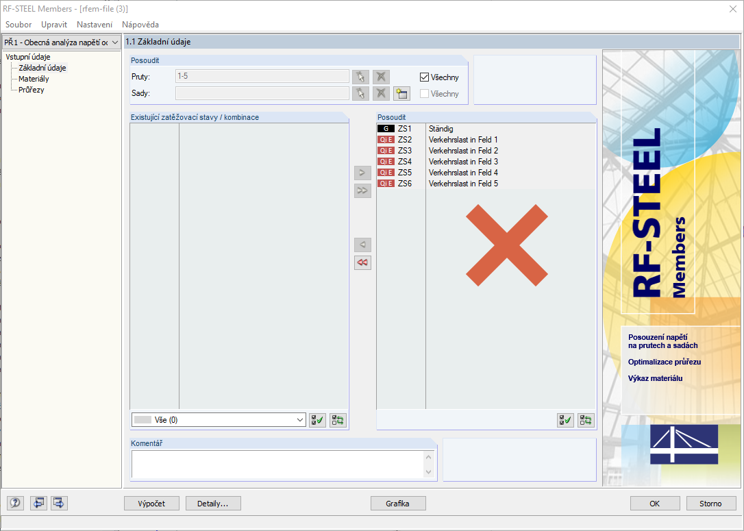 Posouzení se zatěžovacími stavy