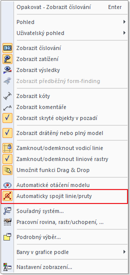 Automaticky spojit pruty