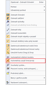 Automaticky spojit pruty