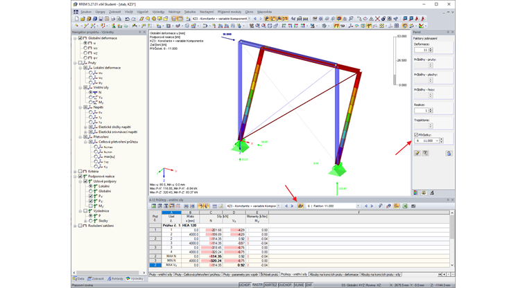 Zobrazení mezivýsledků