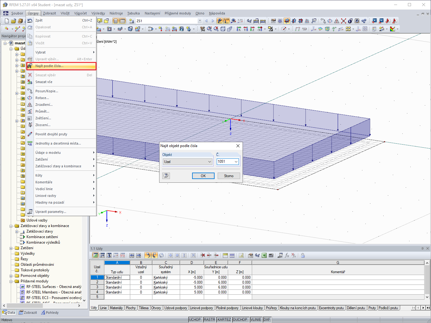 Hledání uzlu sítě KP