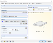 Typ tuhosti plochy "Bez membránového tahu"