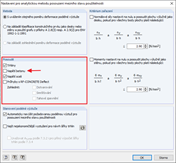 Nastavení pro určení napětí v betonu