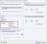 Nastavení pro analytický výpočet deformací pomocí RF-CONCRETE Deflect