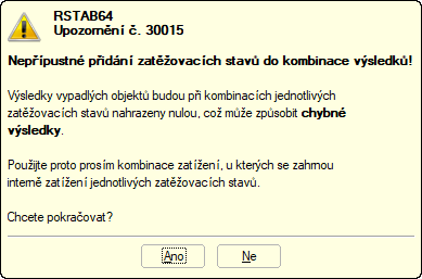 Upozornění programu RFEM