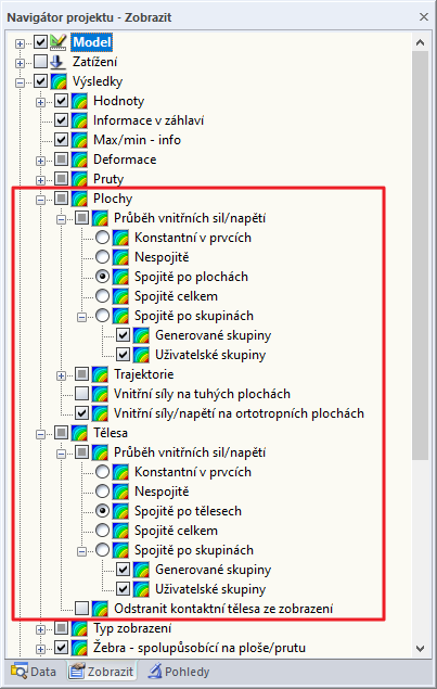 Stanovení vnitřních sil