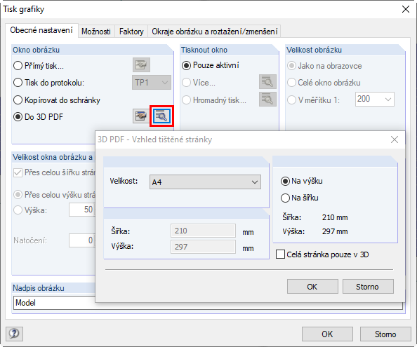 Vzhled tištěné stránky