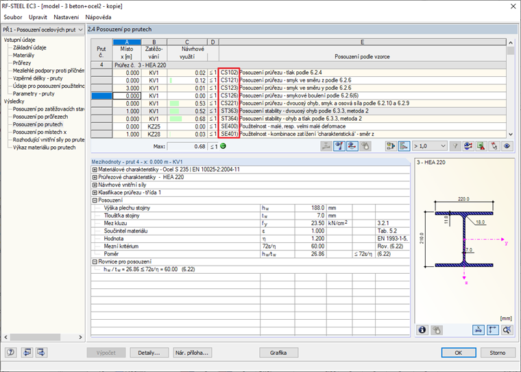 Interní čísla posouzení