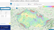 Po zadání polohy, například poštovního směrovacího čísla (PSČ) nebo názvu obce, případně po kliknutí na příslušné místo na mapě obdržíme hodnotu zatížení.