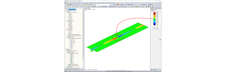 Základní vnitřní síla vy pro spojitou plochu