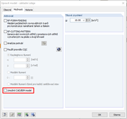 V základních údajích modelu je nutné zapnout zobrazení CAD/BIM modelu v Navigátoru.