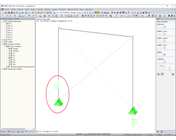 Záporná podporová síla v navrženém uzlu