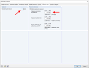 Parametry pro výpočet střihového vzoru