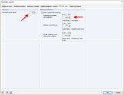 Parametry pro výpočet střihového vzoru