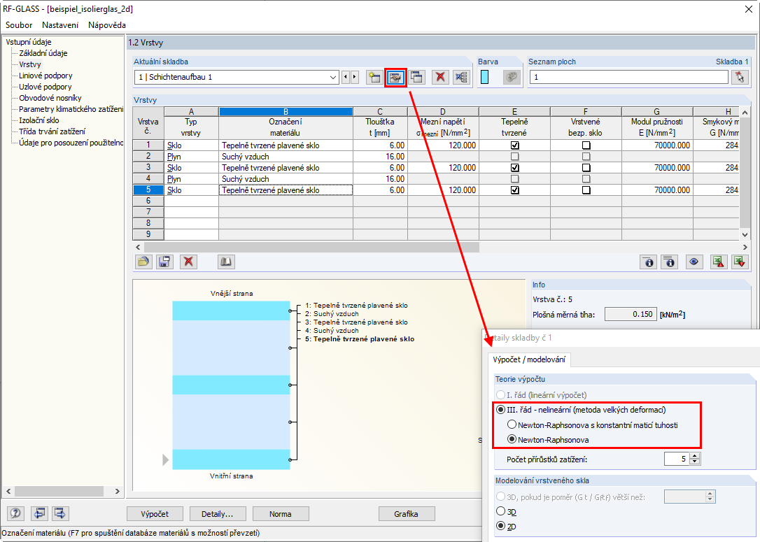 Teorie výpočtu pro izolační sklo