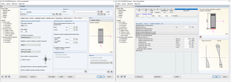Možnost pro zohlednění teplotní roztažnosti a počátečního zakřivení