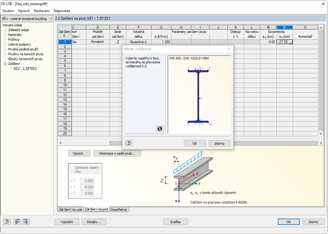 Zatížení v RF-/FE-LTB