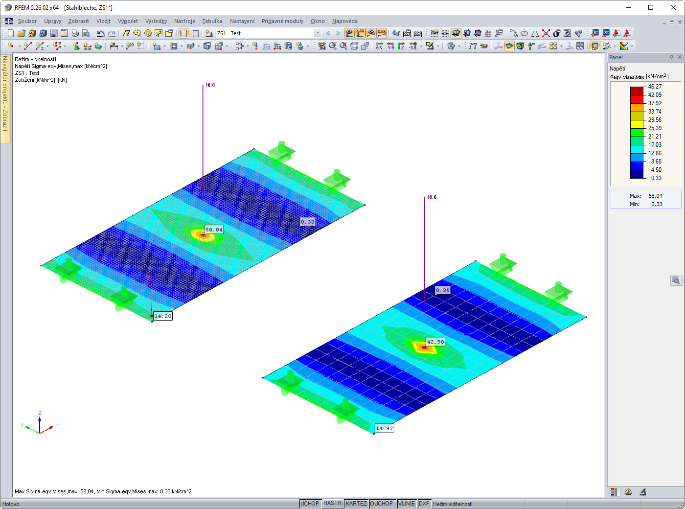 Singularita u bodového zatížení