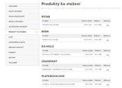 Stahování produktů na účtu Dlubal