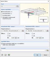 Integrační šířky při zadávání prutu typu "Žebro"