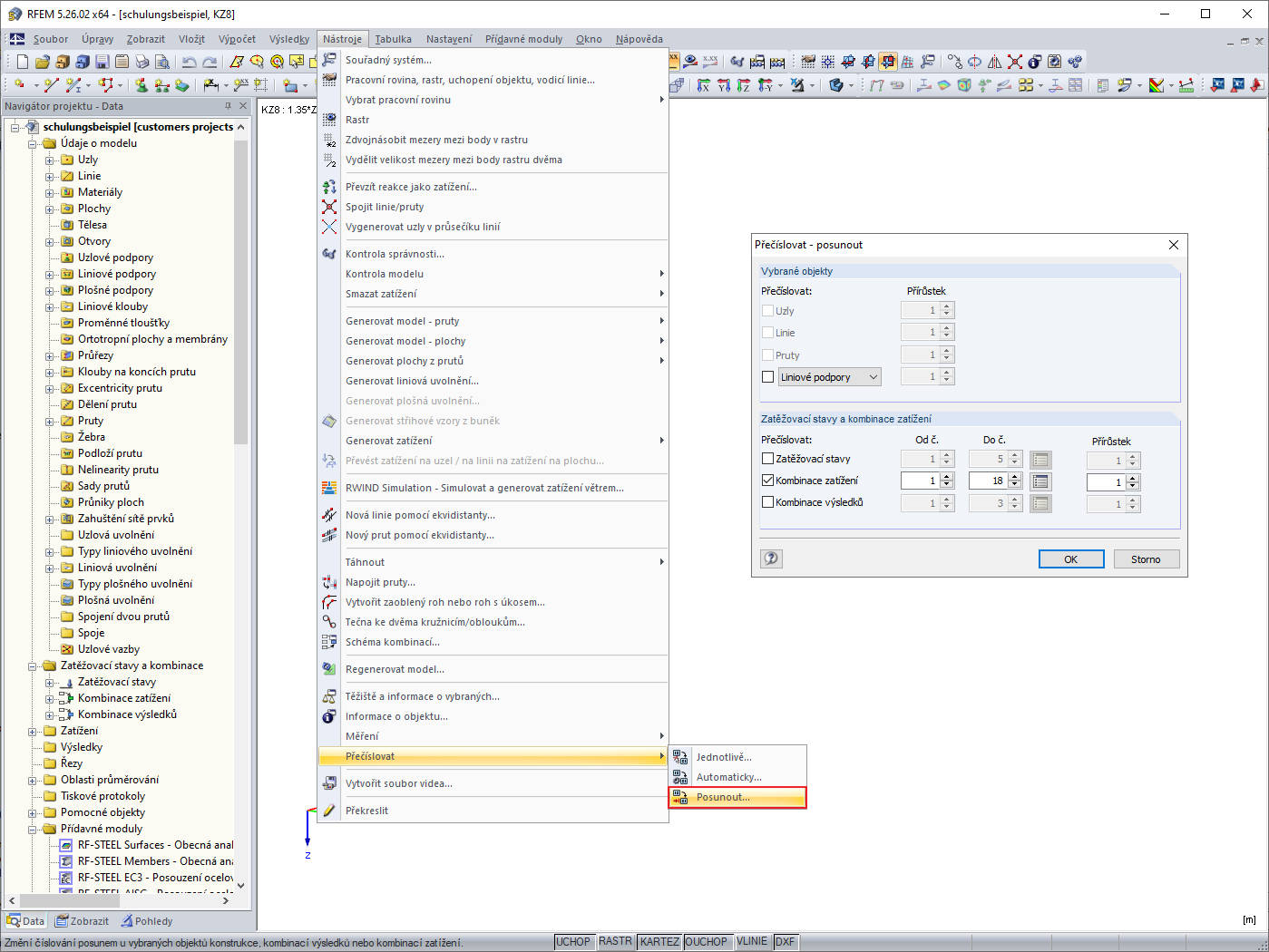 Přečíslování kombinací