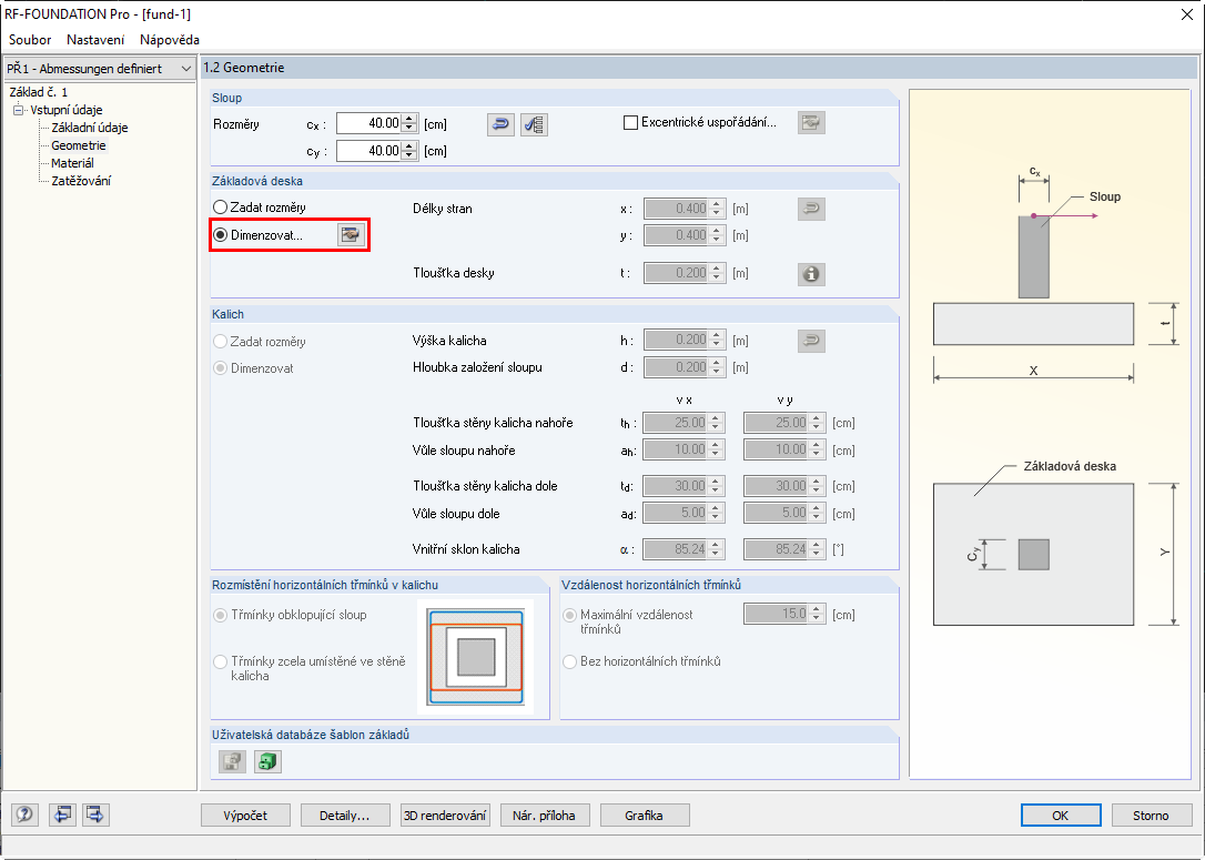 Dimenzování rozměrů