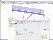 Definice různých typů příčných mezilehlých podpor podél sady prutů