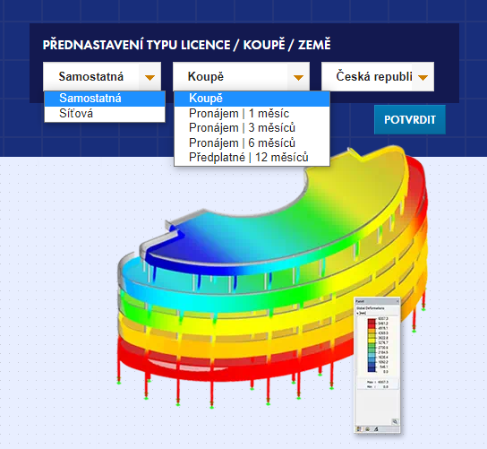 přednastavení typu zakoupení