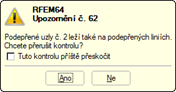 Upozornění, podepřené uzly leží na podepřených liniích