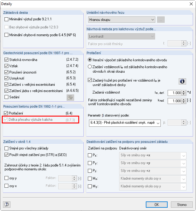 Detaily pro blokový, respektive kalichový základ s hladkými vnitřními stranami kalicha