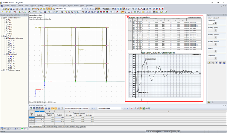 Tiskový protokol pro výsledky z modulu RF-/DYNAM Pro