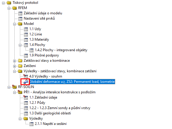 Ikona pro uzamknuté obrázky v tiskovém protokolu