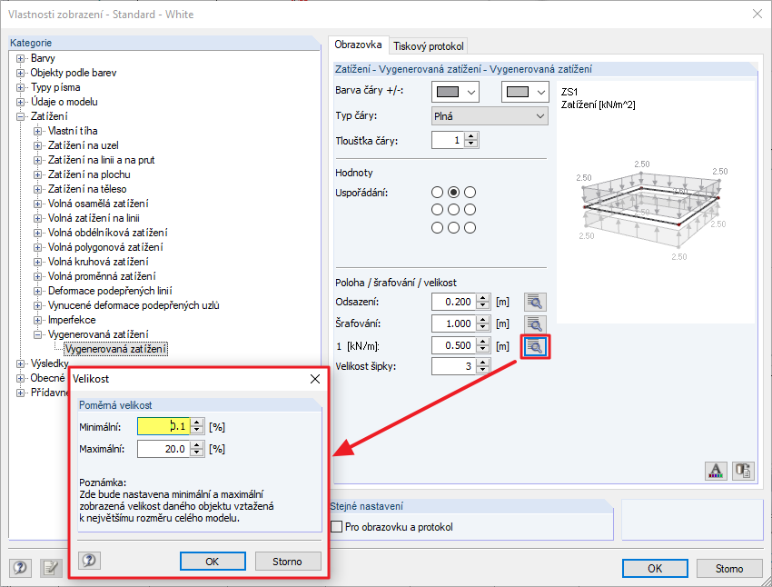 Nastavení proporcí pro malé hodnoty