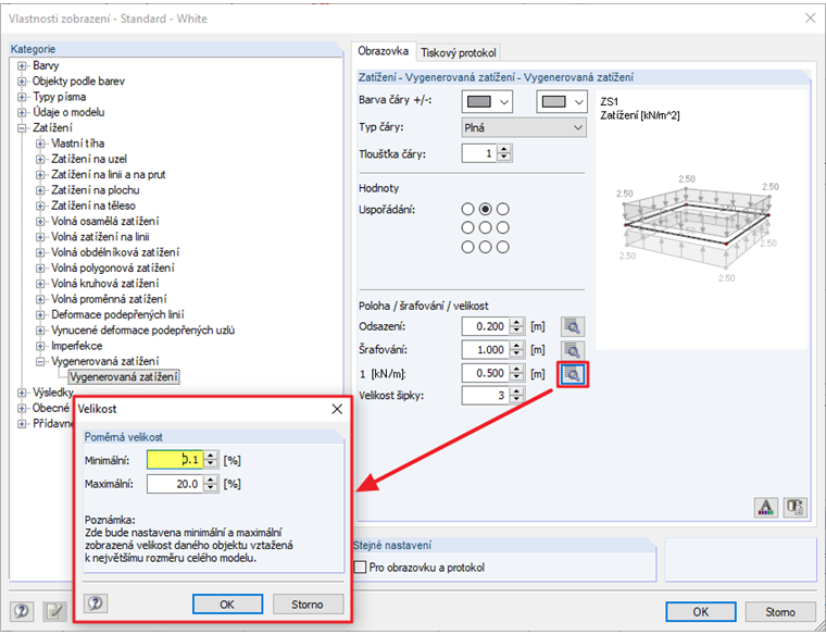 Nastavení proporcí pro malé hodnoty
