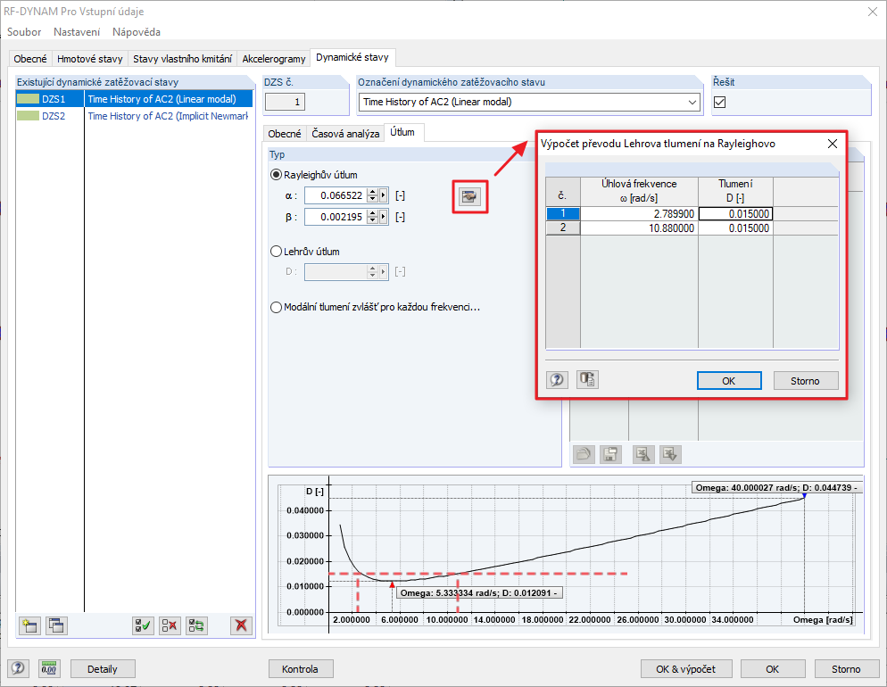 Konverze Lehrova útlumu na Rayleighovy koeficienty