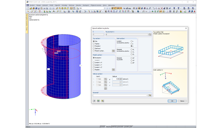 Zatížení na plochu