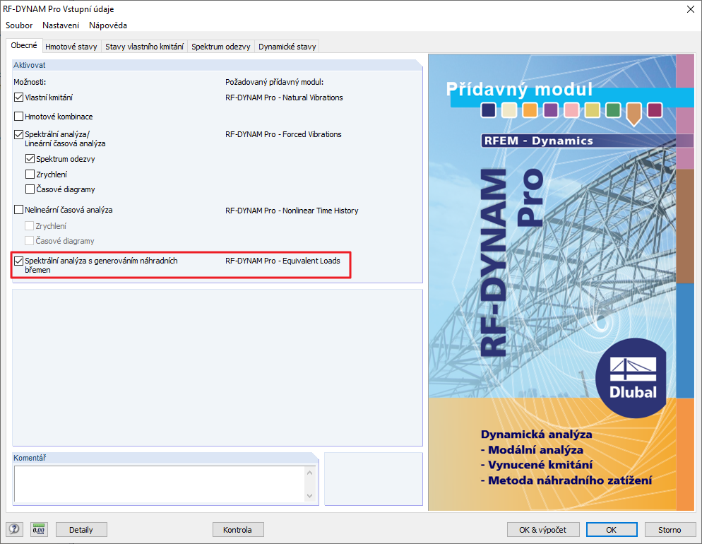 Zusatzmodulbeschreibung innerhalb des Moduls RF-DYNAM Pro