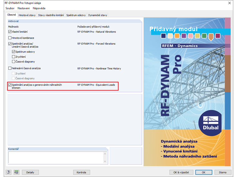 Zusatzmodulbeschreibung innerhalb des Moduls RF-DYNAM Pro