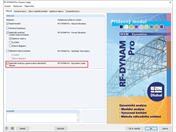 Zusatzmodulbeschreibung innerhalb des Moduls RF-DYNAM Pro