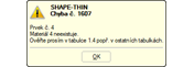 Chybové hlášení "Materiál není definován".