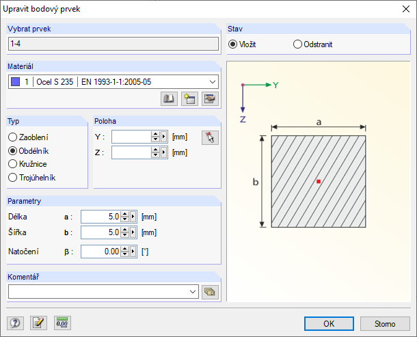 Upravit bodový prvek