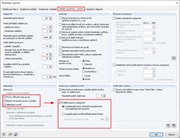 Výjimečné zpracování prutů v globálních parametrech výpočtu