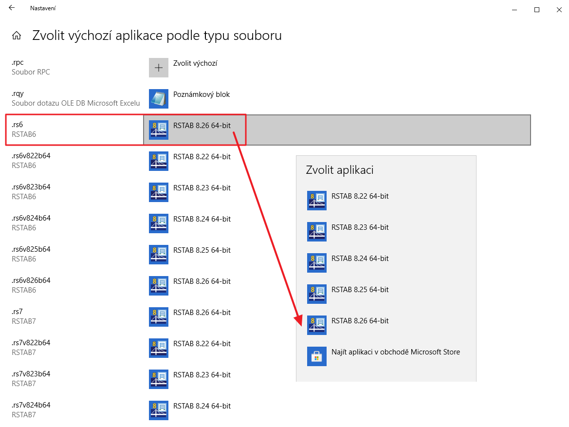 Přiřazení výchozích aplikací ve Windows
