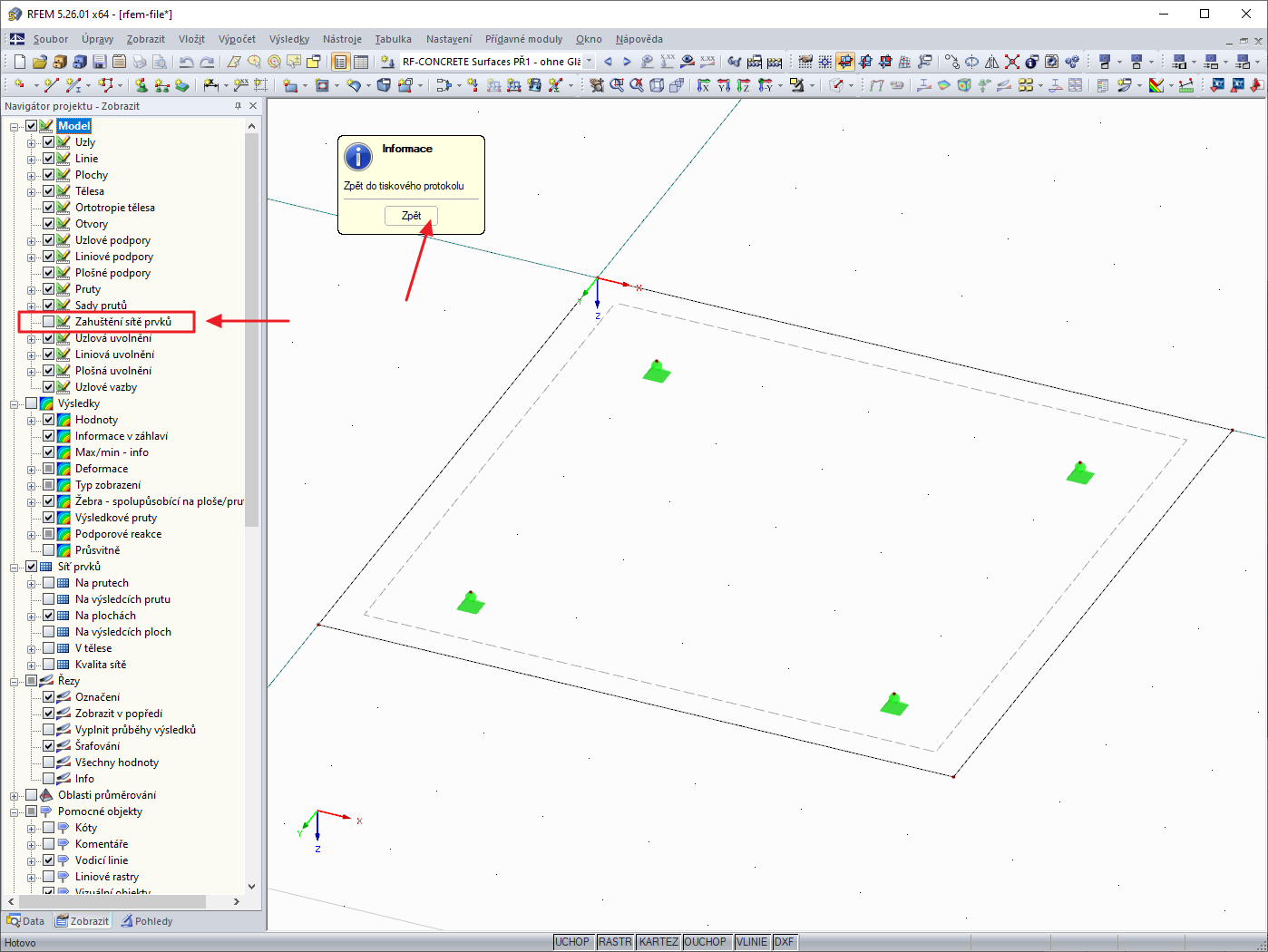 Úprava nastavení v navigátoru Zobrazit pro tento obrázek