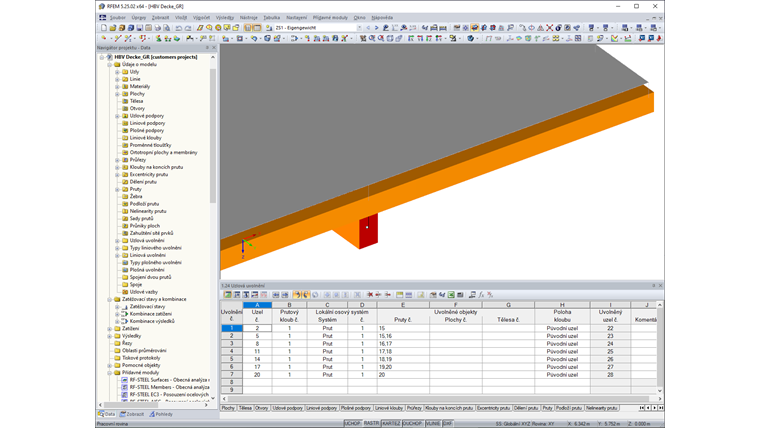Dřevobetonová spřažená deska v programu RFEM